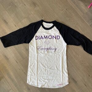 Diamond Supply Co. Black and White Raglan Shirt Small